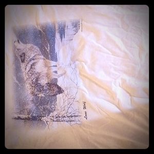 White wolf shirt